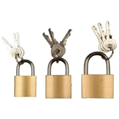 KINZO Vorhängeschloss-Set, 3 Schlösser