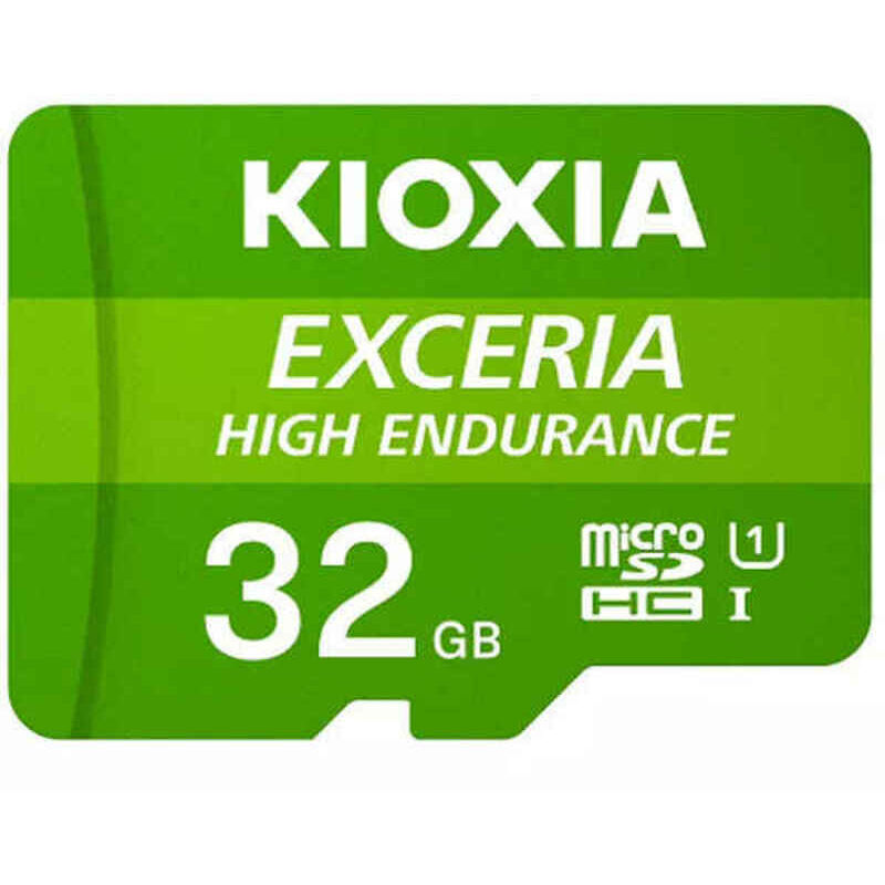 

Tarjeta de Memoria Micro SD con Adaptador Exceria High Endurance Clase 10 UHS-I U3 Verde 32 GB - Kioxia