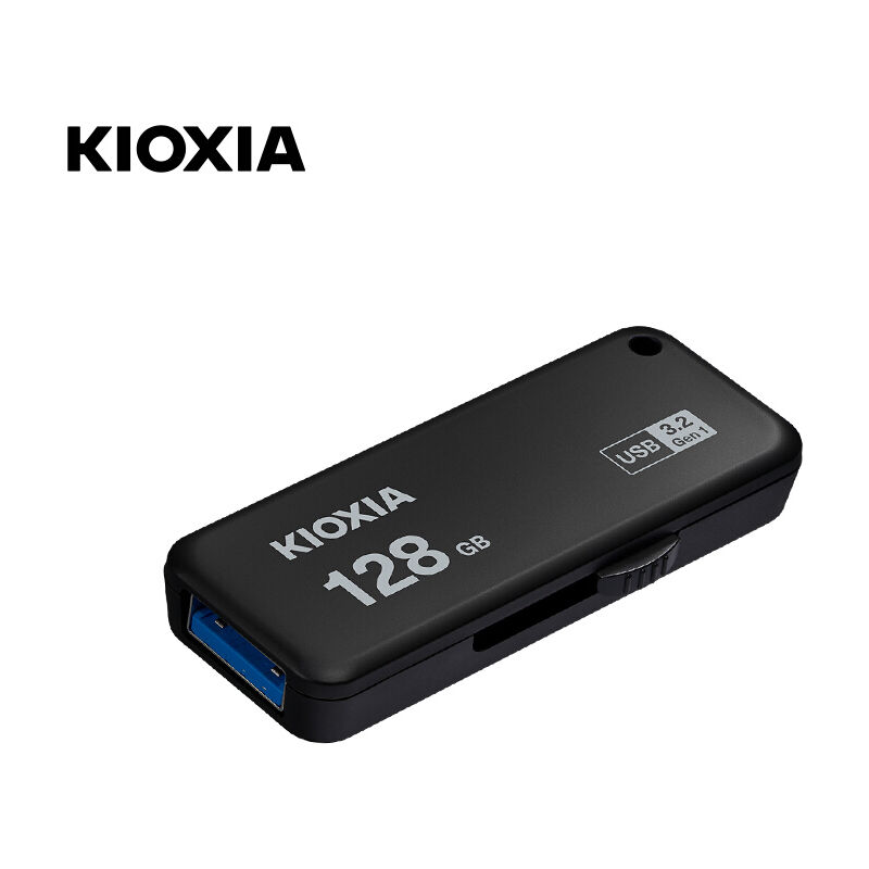 

KIOXIA U365 128GB U Disk USB3.2 Interfaz de alta velocidad telescopica portatil Mini unidad flash USB para PC / Laptop, Negro, 128 GB