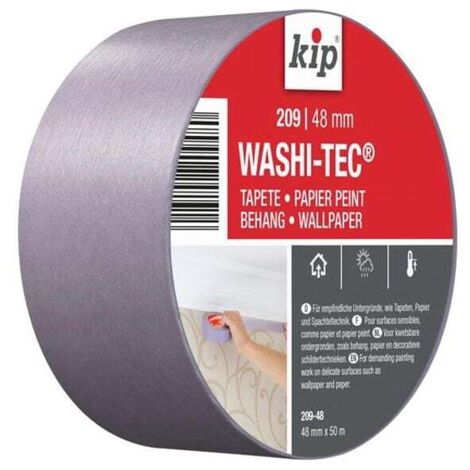 KIP 222547 209 Premium Low Tack WASHI-TEC Masking Tape 48mm x 50m KIP222547