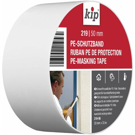 Kip Tape 219-56 - Nastro protettivo professionale in PE per superfici in plastica, nastro da pittore per bordi puliti durante la pittura e la pittura, 50 mm x 33 m