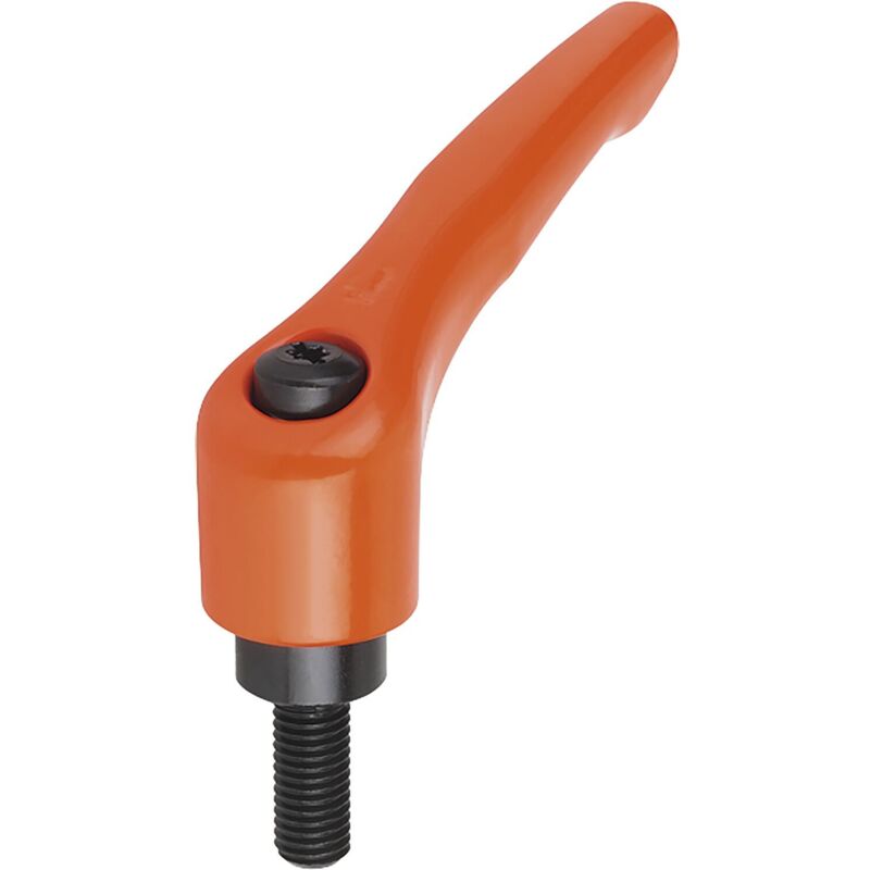 Kipp - Klipp Klemmhebel (Klemmgriff) mit Gewindestift Spannhebel m 12 x 40 mm orange