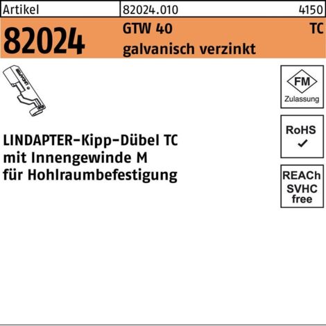 Kippdübel R 82024 GTW 40 TC TC 10 galvanisch verzinkt