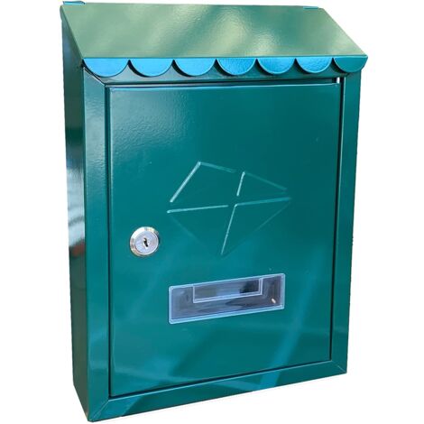 Kippen 10005BG Cassetta Postale Modello "IRON" di Colore Verde. Dimensioni: 300x210x70mm.