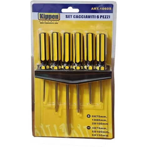 Kippen 1060S - Set Cacciaviti 6 Pezzi con Punte Assortite