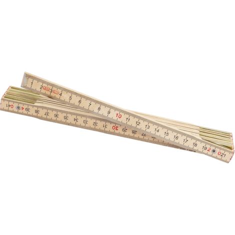 Kippen 1163A - Doppiometro Rigido Pieghevole con Stecche in Legno di Acero