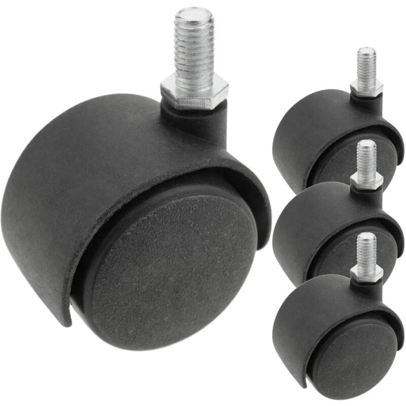 Kippen - 1615K2 - set di 4 ruote gemellate da MM.40 con perno filettato M10