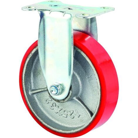 Kippen 1618CX - Ruota in Ghisa con Base Fissa. Diametro 125 mm.