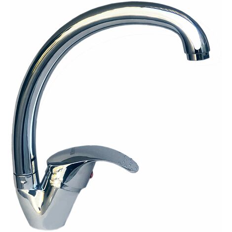 kippen 5120A Miscelatore a Canna Fusa per Lavello da Cucina. Modello Saturn, Cromato