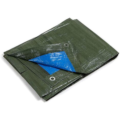 Kippen 6068E1 - Telone Occhiellato Bicolore con Grammatura da 90 g/m². Taglia 5X8 (40 m²) Verde/Blu
