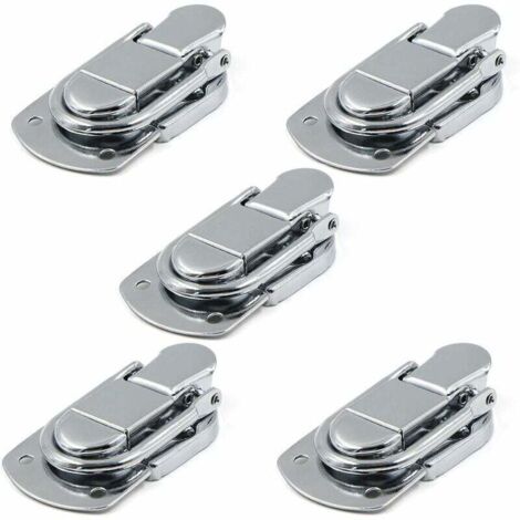 Kippriegel mit Hebelverschluss, 5 Stück, Edelstahl-Kippriegel für Schachteln, Geschenkboxen, Schubladen, Schränke, Erste-Hilfe-Sets, Werkzeugkästen