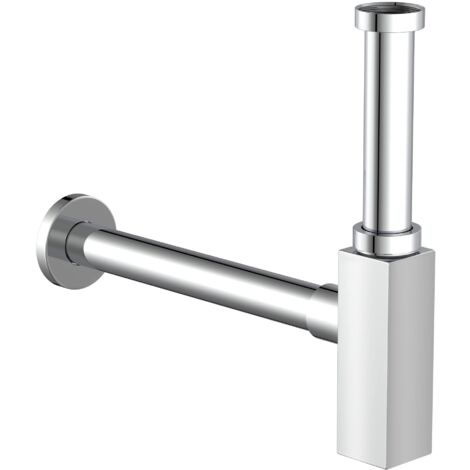 Kirchhoff bottiglia con sifone di design rettangolare, 11/4 x 32 mm, cromato, 98803740