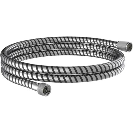 KIRCHHOFF Brauseschlauch 200 cm, Kunststoff, Schwarz/Chrom
