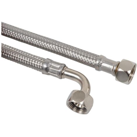 KIRCHHOFF Flex-Spülkasten-Anschluss 3/8"IG x 200 mm x 3/8"IG, einseitig 90° Winkel