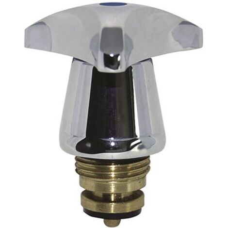 KIRCHHOFF Metall-Trecorngriff, Chrom, 1/2, mit Oberteil, Markierung blau