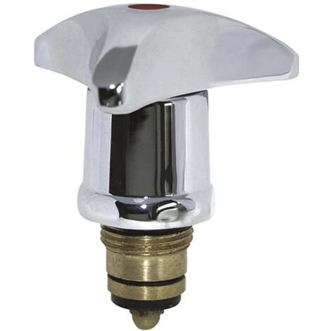 KIRCHHOFF Metall-Trecorngriff, Chrom, 1/2, mit Oberteil, Markierung rot