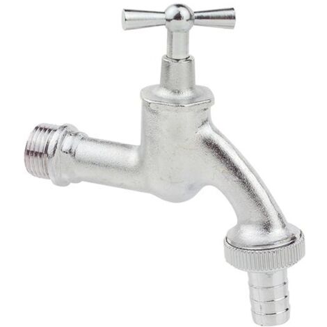 KIRCHHOFF MS Auslaufventil Knebelgriff,Chrom matt, 1/2AG x 3/4AG x 1/2T