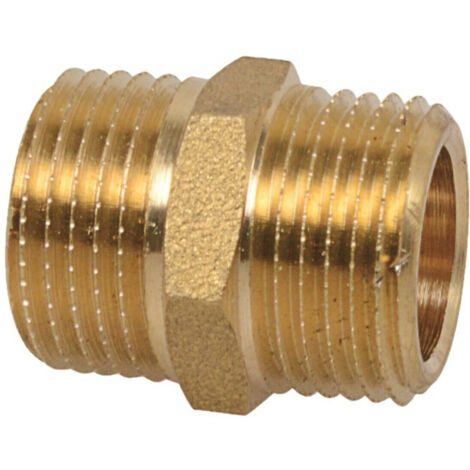 KIRCHHOFF MS Doppelnippel, blank, 3/4"AG