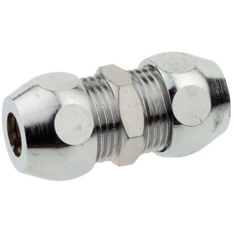KIRCHHOFF MS Quetschverschraubung -Verbinder, Chrom,3/8" x 10 mmQ