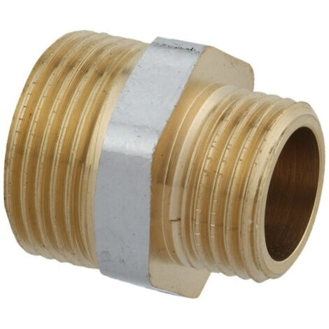 KIRCHHOFF MS Reduzier-Doppelnippel, Chrom, 3/4"AG x 1/2"AG