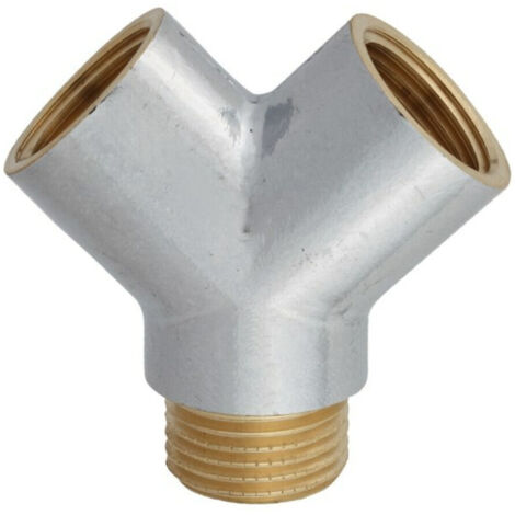 KIRCHHOFF MS Y-Verteilerstück, Chrom, 1/2IG x 1/2AG