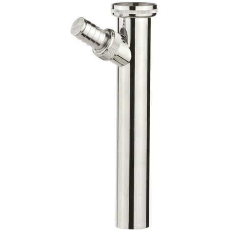 KIRCHHOFF Tauchrohr Siphon, Chrom, 1 1/4x 3/4Tx 200x 32mm mit Waschgeräteanschl. mit Waschgeräteanschluss