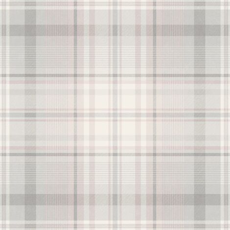 Yellow Grey Charcoal Taupe Check Wallpaper Country Tartan Plaid Muriva  Kelso