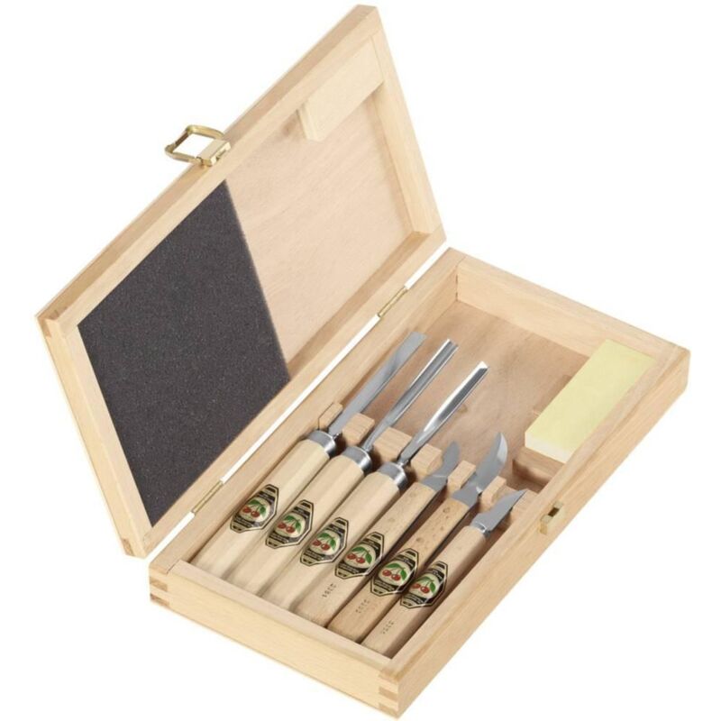 Kirschen 3437000 Set de herramientas para talla en madera natural