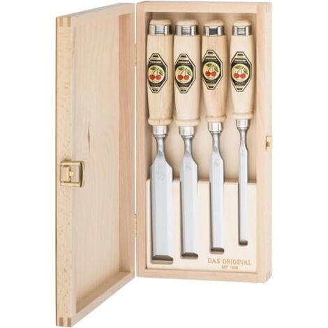 Kirschen Ciseaux / set de ciseaux 4 piÂces manche en bois de charme 10, 16, 20, 26 mm