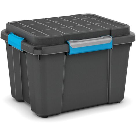 Lagerbox 22L Drehstapelbehälter Aufbewahrungsbox Lagerkiste Stapelbox  Deckel 
