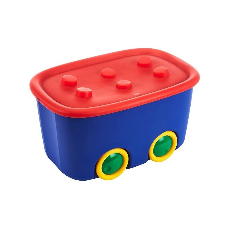 Image of Keter - Contenitore portagiochi funny box arlecchino multicolore