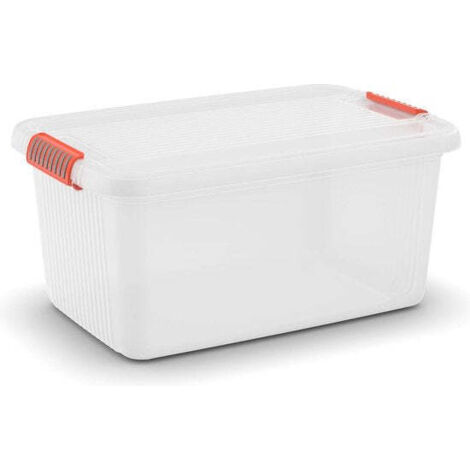 KIS K Latch Box Boîte de rangement Rectangulaire Orange, Transparent