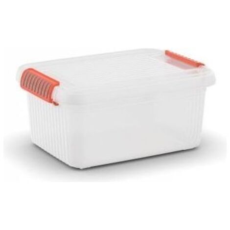KIS K Latch Box Boîte de rangement Rectangulaire Orange, Transparent
