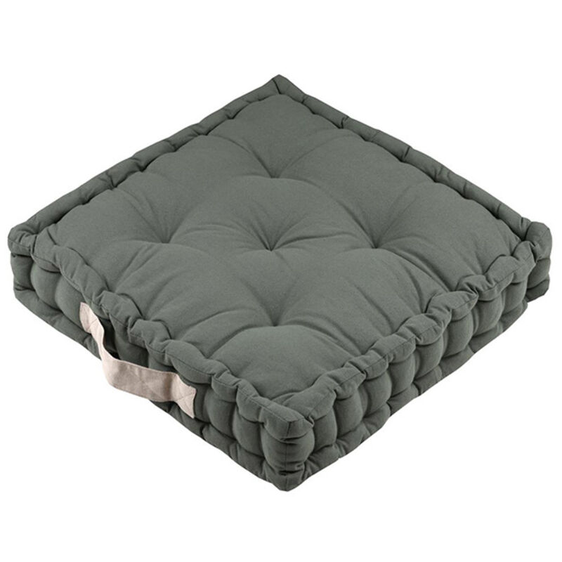 Kissen Duo Stoff Grün/leinen 45x45x10cm - Stoff