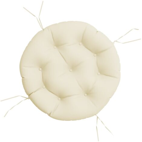 Kissen Rund Creme Ø 60 x11 cm Oxford-Gewebe vidaXL
