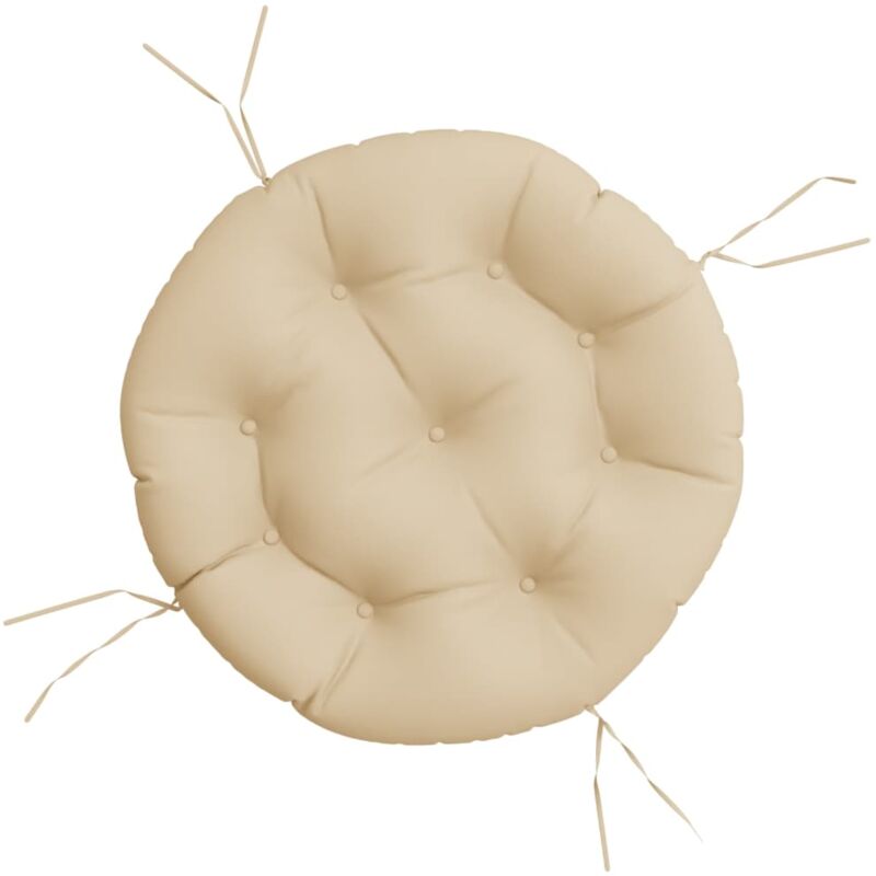Kissen Rund Beige Ø 60 X 11 Cm Oxford-gewebe Vidaxl