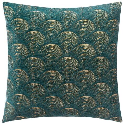Kissenbezug Leopard - Baumwolle und Chenille - ockergelb - 40x40 cm