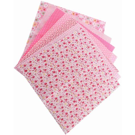 Kissenbezug-Set, 3 verschiedene Ausführungen, 7-teilig, 50 x 50 cm, DIY-Set mit verschiedenen Quadraten, vorgeschnitten für Bettdecken, in Viertel geschnitten.