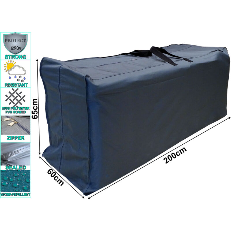 

Kissentasche Schutzhülle für 8 Rollliegen Auflagen 200x60x65cm