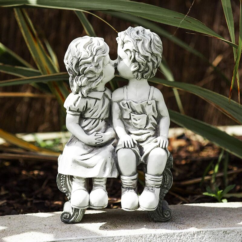 Kissing Kids Garden Ornament