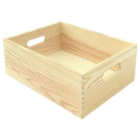 Kiste aus rohem Kiefernholz 40x30x15 cm Sans marque