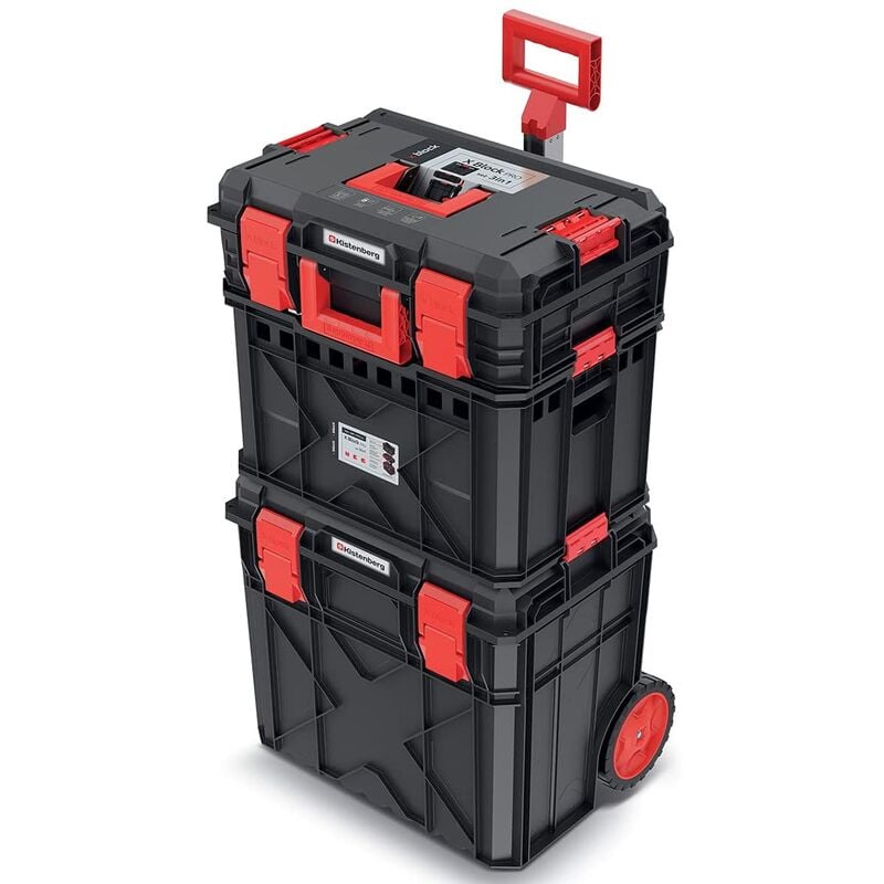 Caisse à outils modulaire avec roues kistenberg X Block SET système modulaire 38x54,6x97