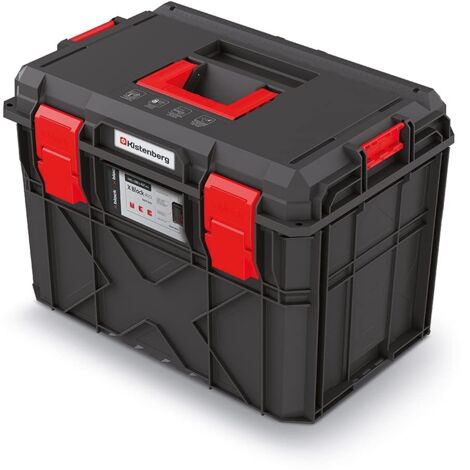 Kistenberg Caja de herramientas (bisagras de metal, incluye separadores y cuencos, capacidad de carga 50 kg, X-Block PRO, dimensiones: 546 x 380 x 407 mm)