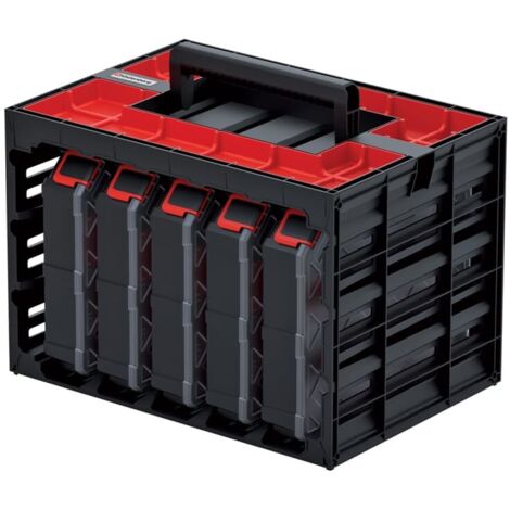 Kistenberg Sortiementskasten Werkzeugkoffer Sortierbox Kleinteilemagazin, Version: KTC30256S, 415 x 290 x 295