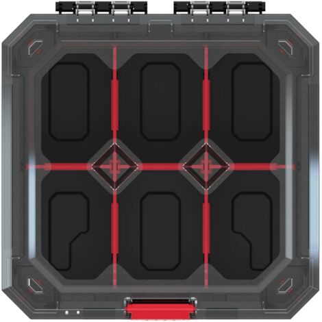 Kistenberg Sortimentskasten Sortierbox Kleinteilemagazin Organizer + Trennstege, Version: KTI3030S, 280 x 280 x 110