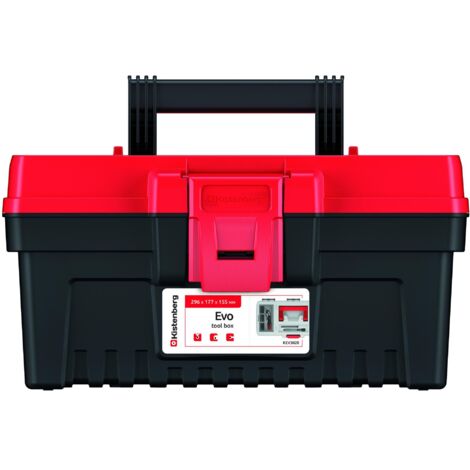 Kistenberg Werkzeugkiste Werkzeugkoffer Kasten mit Organizer im Deckel & Trage, Version: KEV3020, 269 x 177 x 155