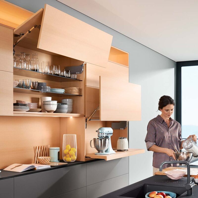 

Blum - Kit 7 Aventos Hf Blanco Conjunto F.R. 20F2800 X2 + Brazo 20F3801