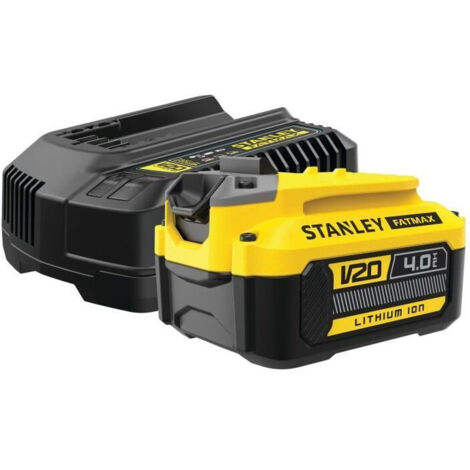 Kit 1 batería LITHIUM-ION 18V 4Ah y cargador 2Ah gama V20 - STANLEY Fatmax SFMCB14M1-QW