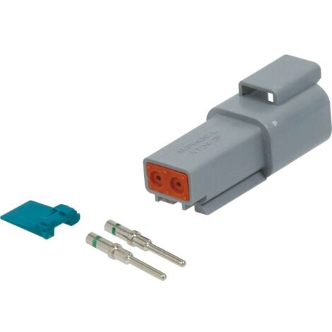 KIT 1 CONNECTEUR MALE 2 VOIES SERIE DT - ETANCHE - 19500