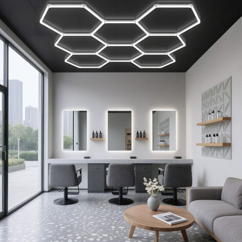 Kit 1 éclairage LED Hexagonal 42W - 120lm/W - Blanc Froid 6000K - 8000K - SILAMP